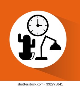 Office concept with landmarks icons design, vector illustration 10 eps graphic.