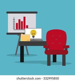 Office concept with landmarks icons design, vector illustration 10 eps graphic.