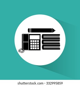 Office concept with landmarks icons design, vector illustration 10 eps graphic.
