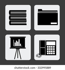 Office concept with landmarks icons design, vector illustration 10 eps graphic.