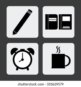 Office concept with landmarks icons design, vector illustration 10 eps graphic.