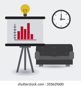 Office concept with landmarks icons design, vector illustration 10 eps graphic.