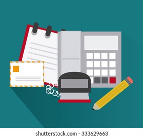 Office concept with landmarks icons design, vector illustration 10 eps graphic.