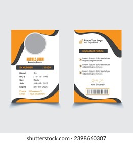 Office, Construction , School Id Card Design
