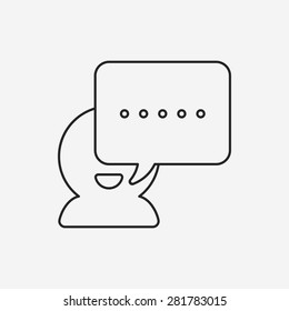 office conversation line icon