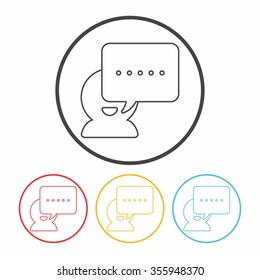 office conversation line icon