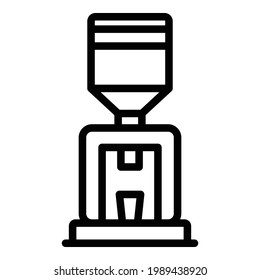 Icono del enfriador de Office. Icono de vector del enfriador de Office de esquema para diseño web aislado en fondo blanco