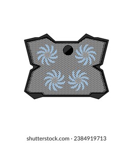office cooling pad cartoon. digital notebook, device connection, electric usb office cooling pad sign. isolated symbol vector illustration