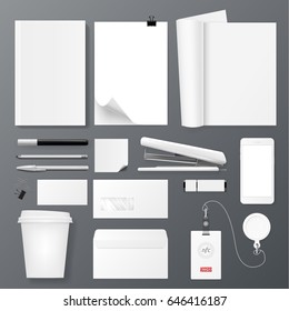 Office Corporate Identity Template Set. Design For Branding. EPS10 Vector