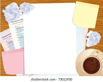 Office Creative Business Desktop. Vektorvorlage.