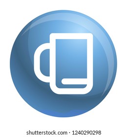 Office cup icon. Outline office cup vector icon for web design isolated on white background