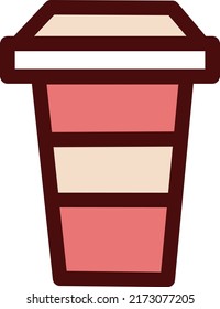 Office cup, illustration, vector on a white background.
