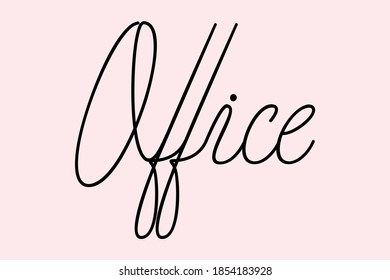 Tipografía Cursiva De Office Dormitorio Color Rosa Texto En Fondo Rosa Claro 
