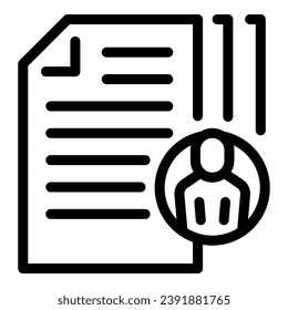 Office cv icon outline vector. Vacancy job. Team post