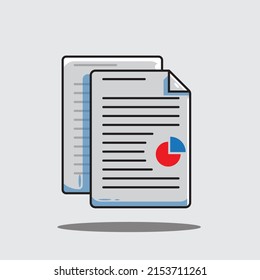 office data and file illustration