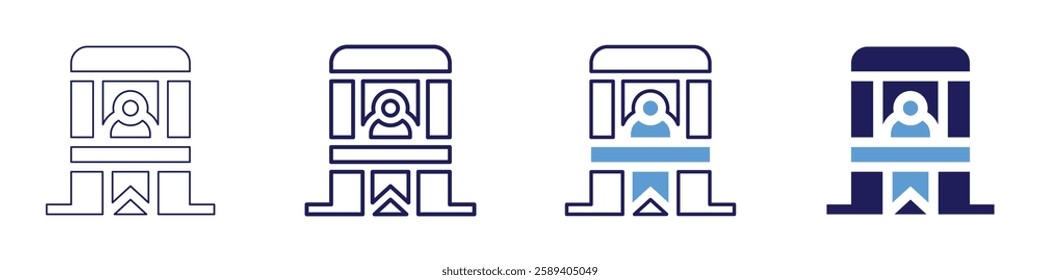Office decor inspiration icon in 4 different styles. Thin Line, Line, Bold Line, Duotone. Duotone style. Editable stroke.