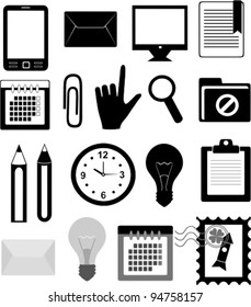 Office and delivery (set of icons)