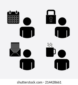 office design over gray   background vector illustration