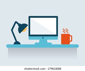 office design over white background vector illustration