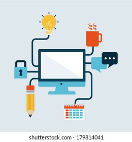 office design over white background vector illustration