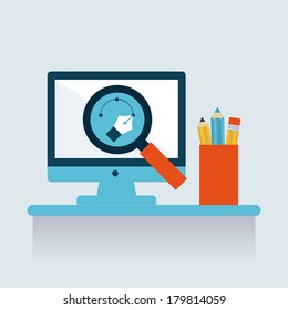 office design over white background vector illustration