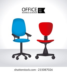 Office design over white background, vector illustration