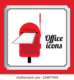 Office design over white background, vector illustration