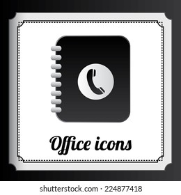 Office design over white background, vector illustration