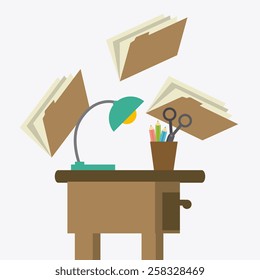 Office design over white background, vector illustration. Office design over white background, vector illustration.
