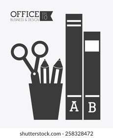 Office design over white background, vector illustration.