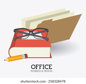 Office design over white background, vector illustration.