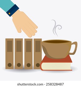 Office design over white background, vector illustration.