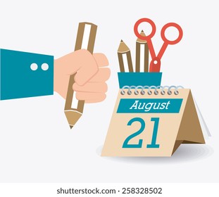 Office design over white background, vector illustration.