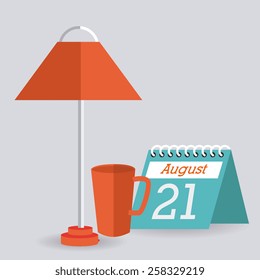 Office design over white background, vector illustration.
