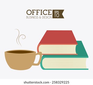 Office design over white background, vector illustration.