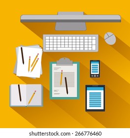 Office  design over white background, vector illustration