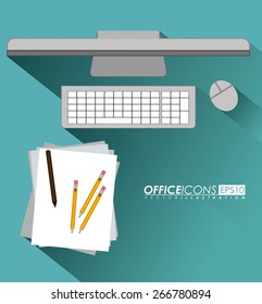 Office  design over white background, vector illustration