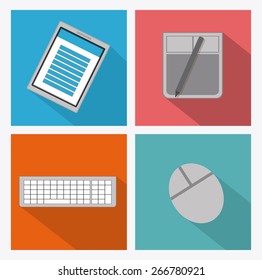 Office  design over white background, vector illustration