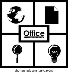 Office design over white background, vector illustration