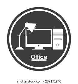 Office design over white background, vector illustration