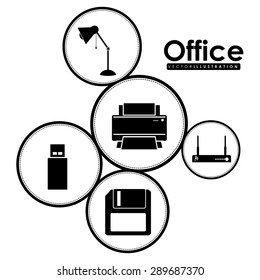 Office design over white background, vector illustration