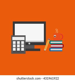 office design. supply icon. Isolated illustration , editable vector