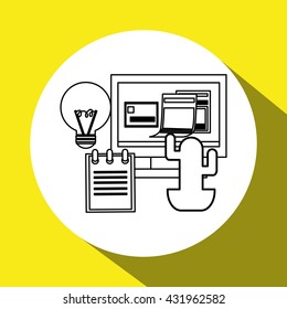 office design. supply icon. Isolated illustration , editable vector