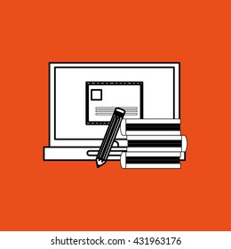 office design. supply icon. Isolated illustration , editable vector