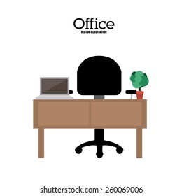 Office design, vector illustration