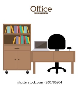 Office design, vector illustration