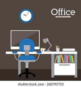 Office design, vector illustration