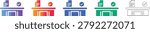 Office Desk Approval Icon Set vol 1802