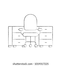 office desk with chair