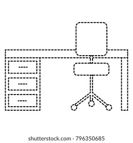 office desk with chair